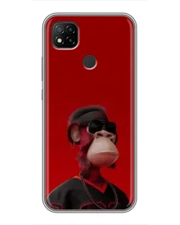 Чехол для Xiaomi Redmi 9c с картинкой «Bored Ape в красном» Чехол для Xiaomi Redmi 9c с картинкой «Bored Ape в красном»