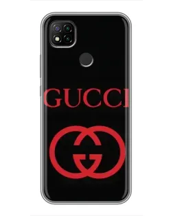 Чохол для Xiaomi Redmi 9c з картинкою «Gucci — червоний логотип»