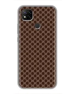 Чохол для Xiaomi Redmi 9c з картинкою «Gucci — шоколадна сітка»