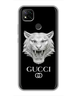 Чохол для Xiaomi Redmi 9c з картинкою «Gucci — срібний лев»
