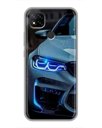 Чехол для Xiaomi Redmi 9c с картинкой «Взгляд BMW с синими фарами» Чехол для Xiaomi Redmi 9c с картинкой «Взгляд BMW с синими фарами»