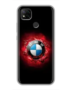 Чехол для Xiaomi Redmi 9c с картинкой «Логотип BMW — вспышка»