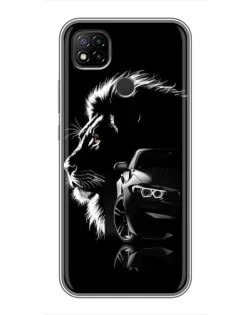 Чехол для Xiaomi Redmi 9c с картинкой «BMW и лев»