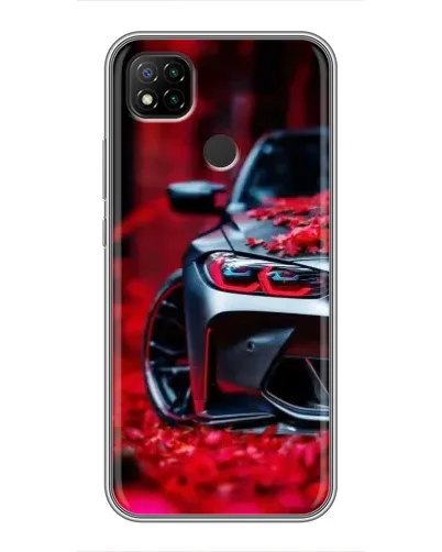 Чехол для Xiaomi Redmi 9c с картинкой «Спортивная BMW и цветы» Чехол для Xiaomi Redmi 9c с картинкой «Спортивная BMW и цветы»