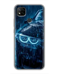 Чохол для Xiaomi Redmi 9c з картинкою «BMW під дощем»