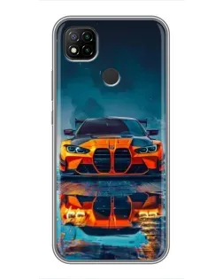 Чохол для Xiaomi Redmi 9c з картинкою «BMW — золота емблема»