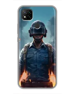 Чехол для Xiaomi Redmi 9c с картинкой «PUBG — реалистичный герой»