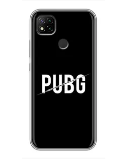 Чехол для Xiaomi Redmi 9c с картинкой «PUBG — белый логотип»