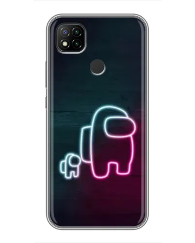 Чехол для Xiaomi Redmi 9c с картинкой «Among Us неон-арт» Чехол для Xiaomi Redmi 9c с картинкой «Among Us неон-арт»
