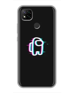 Чехол для Xiaomi Redmi 9c с картинкой «Among Us неон»