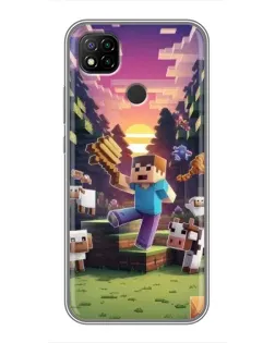 Чехол для Xiaomi Redmi 9c с картинкой «Стив на ферме» Чехол для Xiaomi Redmi 9c с картинкой «Стив на ферме»