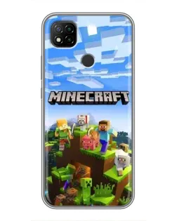 Чехол для Xiaomi Redmi 9c с картинкой «Minecraft классический мир»