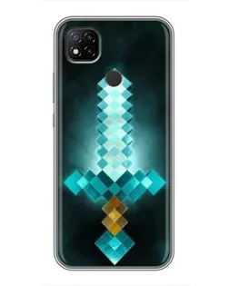 Чехол для Xiaomi Redmi 9c с картинкой «Алмазный меч неон»
