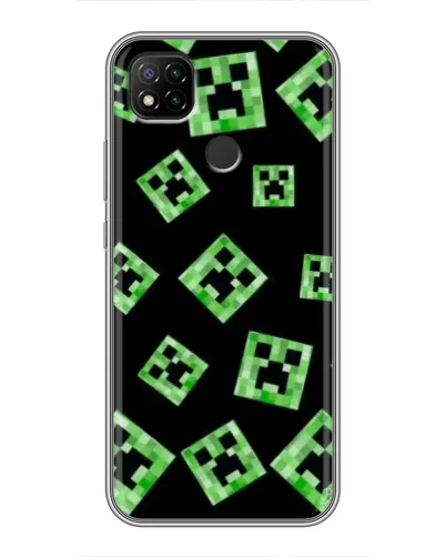 Чехол для Xiaomi Redmi 9c с картинкой «Паттерн с криперами» Чехол для Xiaomi Redmi 9c с картинкой «Паттерн с криперами»