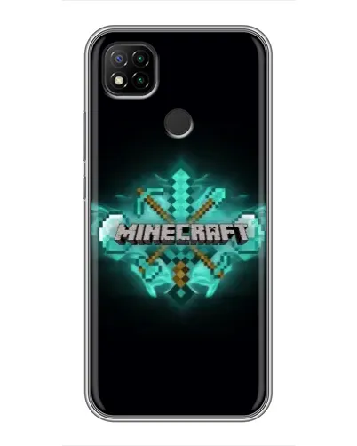 Чехол для Xiaomi Redmi 9c с картинкой «Minecraft Diamond лого» Чехол для Xiaomi Redmi 9c с картинкой «Minecraft Diamond лого»