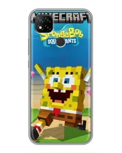 Чехол для Xiaomi Redmi 9c с картинкой «Губка Боб Minecraft» Чехол для Xiaomi Redmi 9c с картинкой «Губка Боб Minecraft»