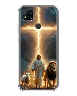 Чехол для Xiaomi Redmi 9c с картинкой «Лев Иуды и Свет»