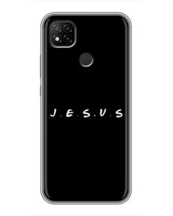 Чехол для Xiaomi Redmi 9c с картинкой «Точки веры J.E.S.U.S.»