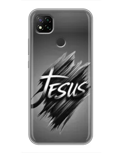 Чехол для Xiaomi Redmi 9c с картинкой «Надпись Jesus Graffiti»