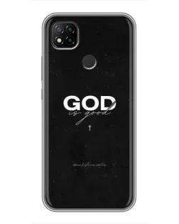 Чехол для Xiaomi Redmi 9c с картинкой «GOD — Бог над всем»