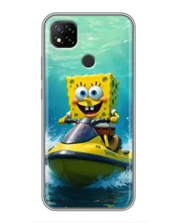 Чехол для Xiaomi Redmi 9c с картинкой «Спанч Боб на гидроцикле» Чехол для Xiaomi Redmi 9c с картинкой «Спанч Боб на гидроцикле»