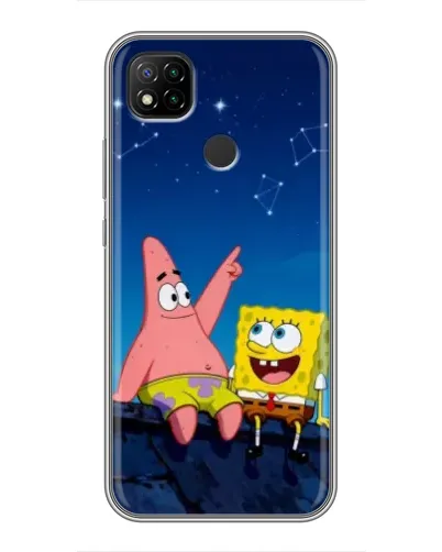 Чехол для Xiaomi Redmi 9c с картинкой «Губка Боб и Патрик ночью» Чехол для Xiaomi Redmi 9c с картинкой «Губка Боб и Патрик ночью»