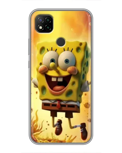 Чехол для Xiaomi Redmi 9c с картинкой «Губка Боб прыгает» Чехол для Xiaomi Redmi 9c с картинкой «Губка Боб прыгает»