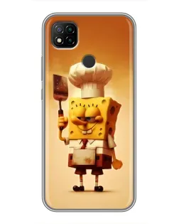 Чехол для Xiaomi Redmi 9c с картинкой «Губка Боб повар»