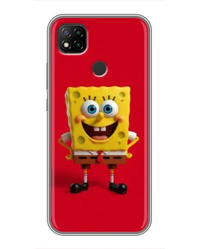 Чехол для Xiaomi Redmi 9c с картинкой «Спанч Боб на красном» Чехол для Xiaomi Redmi 9c с картинкой «Спанч Боб на красном»