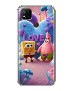 Чехол для Xiaomi Redmi 9c с картинкой «Губка Боб Патрик»