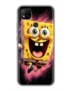 Чехол для Xiaomi Redmi 9c с картинкой «Взрывной Спанч Боб»