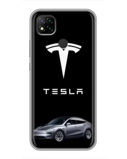 Чехол для Xiaomi Redmi 9c с картинкой «Tesla Model Y»