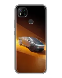Чехол для Xiaomi Redmi 9c с картинкой «Cybertruck в пустыне»