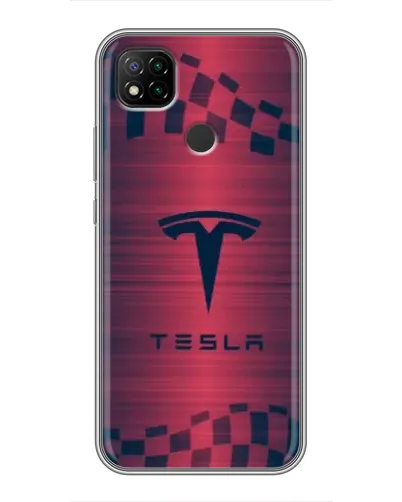 Чехол для Xiaomi Redmi 9c с картинкой «Тесла красный карбон» Чехол для Xiaomi Redmi 9c с картинкой «Тесла красный карбон»
