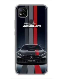Чехол для Xiaomi Redmi 9c с картинкой «Mercedes — белый карбон» Чехол для Xiaomi Redmi 9c с картинкой «Mercedes — белый карбон»