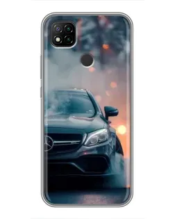 Чехол для Xiaomi Redmi 9c с картинкой «Mercedes — ночной город» Чехол для Xiaomi Redmi 9c с картинкой «Mercedes — ночной город»