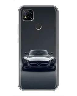 Чехол для Xiaomi Redmi 9c с картинкой «Mercedes на черном»