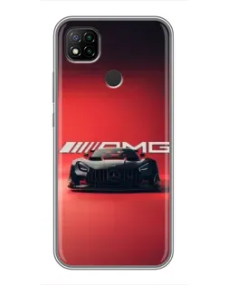 Чехол для Xiaomi Redmi 9c с картинкой «Mercedes AMG — красная линия»