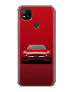 Чехол для Xiaomi Redmi 9c с картинкой «Красный Mercedes AMG»