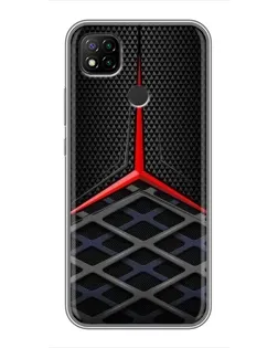 Чехол для Xiaomi Redmi 9c с картинкой «Mercedes Carbon Grid»
