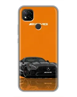 Чехол для Xiaomi Redmi 9c с картинкой «Оранжевый Mercedes AMG»