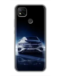 Чехол для Xiaomi Redmi 9c с картинкой «Ночной Mercedes EQ»