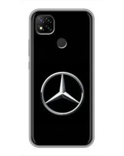 Чехол для Xiaomi Redmi 9c с картинкой «Mercedes классический лого»
