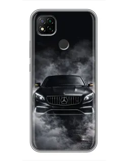 Чехол для Xiaomi Redmi 9c с картинкой «Mercedes в дыму»