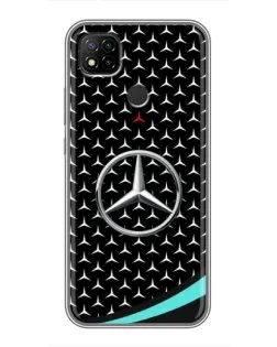 Чехол для Xiaomi Redmi 9c с картинкой «Mercedes — бирюзовый акцент»