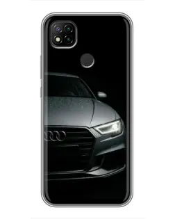 Чехол для Xiaomi Redmi 9c с картинкой «Audi — детализация кузова» Чехол для Xiaomi Redmi 9c с картинкой «Audi — детализация кузова»