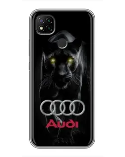 Чехол для Xiaomi Redmi 9c с картинкой «Пантера и Audi»