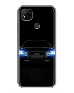 Чехол для Xiaomi Redmi 9c с картинкой «Audi в неоне»