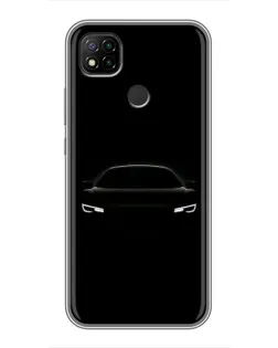 Чехол для Xiaomi Redmi 9c с картинкой «Взгляд Audi в темноте»