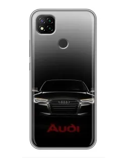 Чехол для Xiaomi Redmi 9c с картинкой «Audi — градиентный контур»